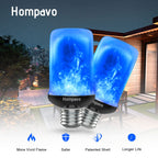 Hompavo 【Upgraded Flame Light Bulbs for Home Decor with Upside Down Effect (HPFLAB-US-FT) (Pack of 2)