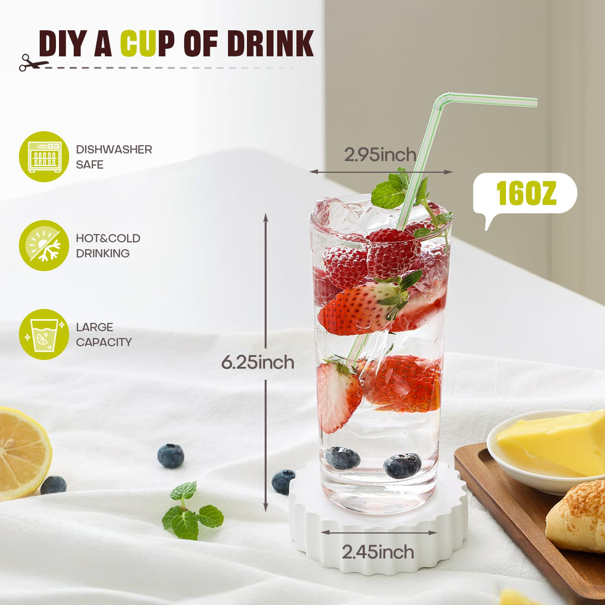 OUWO Highball Glasses