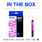 Epson T812 DURABrite Ultra Ink Standard Capacity Magenta Cartridge (T812320-S) for Select Workforce Pro Printers (Pack (Pack of 2)