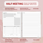 SUNEE Half Meeting Half Note - Professional Notebook for Work