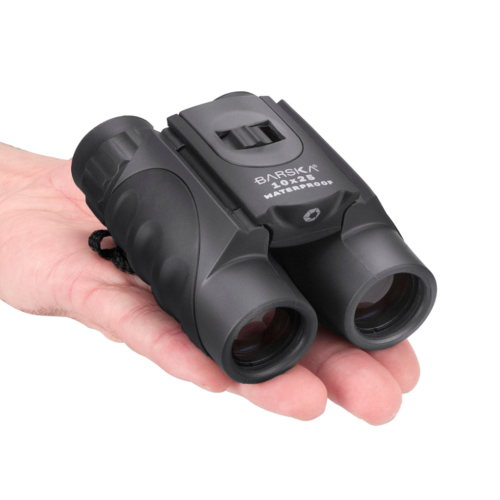 Barska 10x25 Waterproof Compact Binoculars - Black view 1