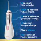 Waterpik Cordless Advanced Water Flosser for Teeth - Rose Gold view 1