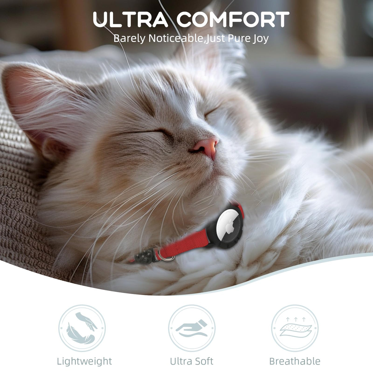 AirTag Cat Collars, Stretchy Collar