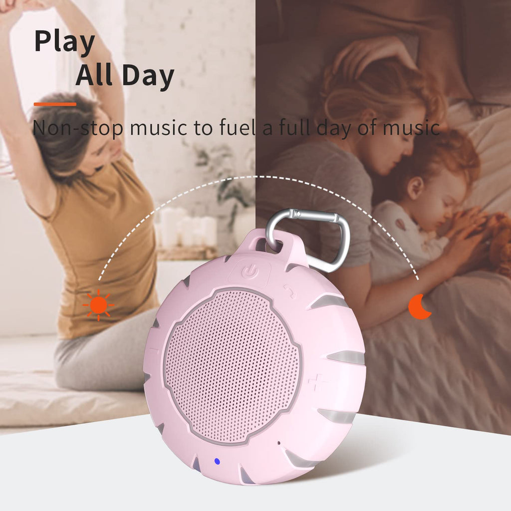 HEYSONG Waterproof Shower Bluetooth Speaker - Pink view 6