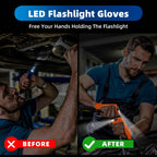 MOIPEJO LED Flashlight Gloves - Orange view 2