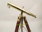 Vintage Brass Nautical Telescope on Tripod Stand Desktop Telescope Outdoor Adventures (additional view 5)