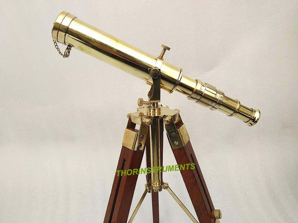 Vintage Brass Nautical Telescope on Tripod Stand Desktop Telescope Outdoor Adventures (additional view 5)