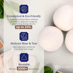 Handy Laundry Wool Dryer Balls 1-Pack, Reusable Natural Fabric Softener