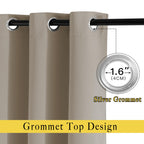 NICETOWN Bedroom Curtains Blackout Draperies - Noise Reducing Thermal Insulated Window Decorative Blackout (Pack of 2)
