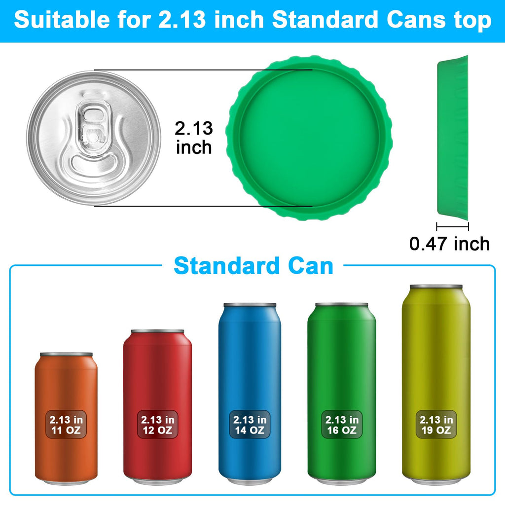 Silicone Soda Can Cover Lids - 6 Pack view 1