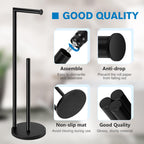 Toilet Paper Holder Stand, Toilet Paper Free Standing - Black view 2