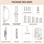 MENGBEI Sliding Glass Door Handle Set,3-15/16" Screw Hole Spacing, Fits Door Thickness (additional view 6)