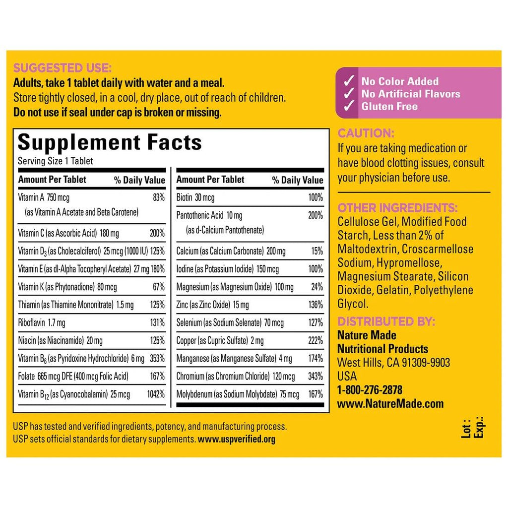 Nature Made Multivitamin 50+ Tablets