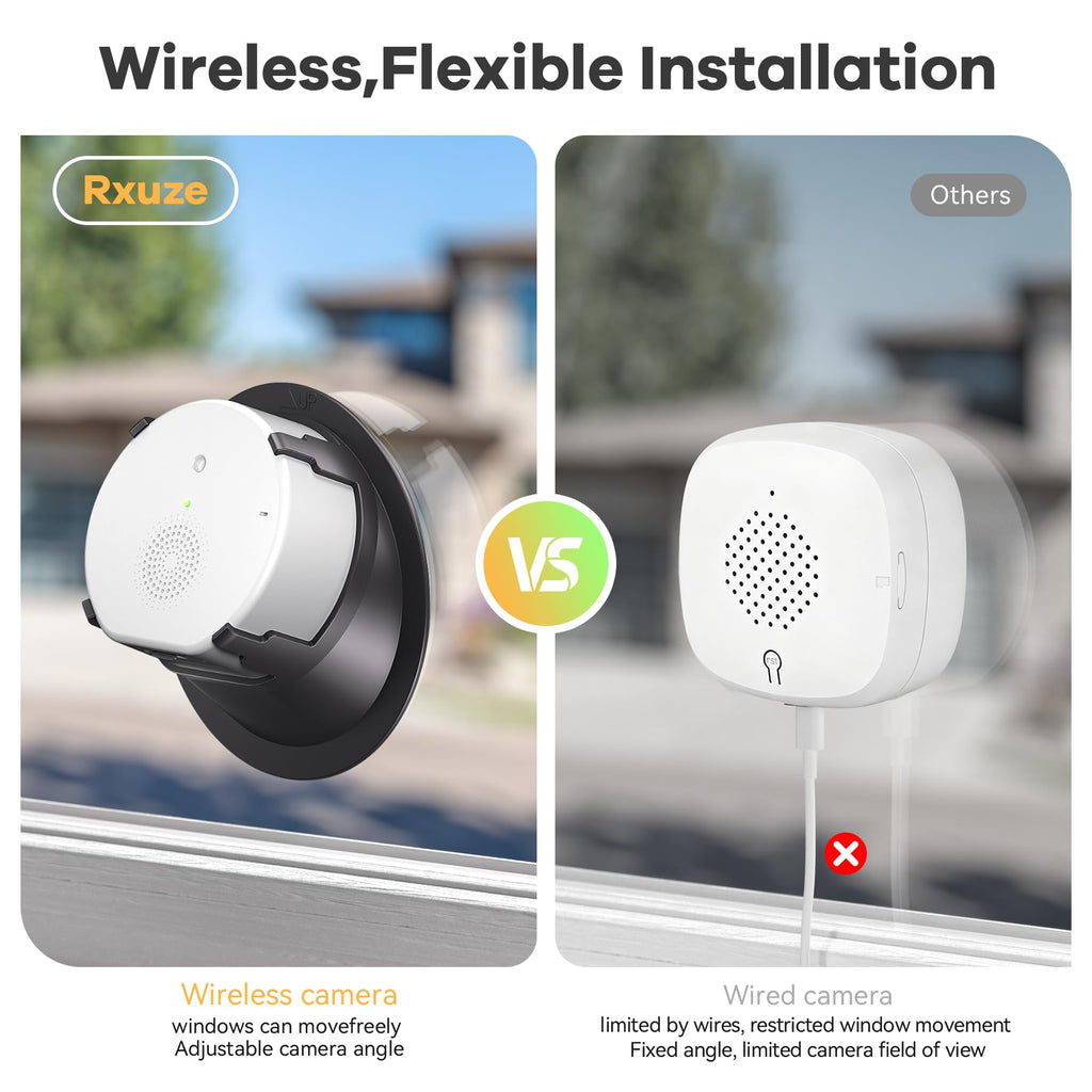 Rxuze 2.5K 4MP Indoor Window Camera, Wireless Cameras for Home Security (additional view 1)