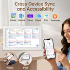 Yemsd 15.6" Digital Calendar Wall Touch Screen, Chore Chart, Photo Frame, Bases (White01)
