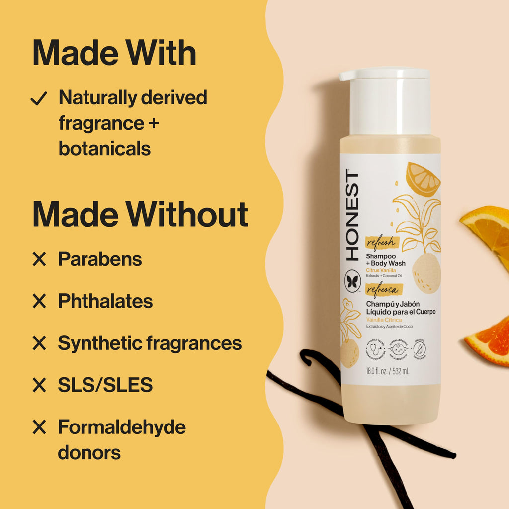 The Honest Company Shampoo & Body Wash - Citrus Vanilla Refresh / 18 Fl Oz (Pack of 1) view 3