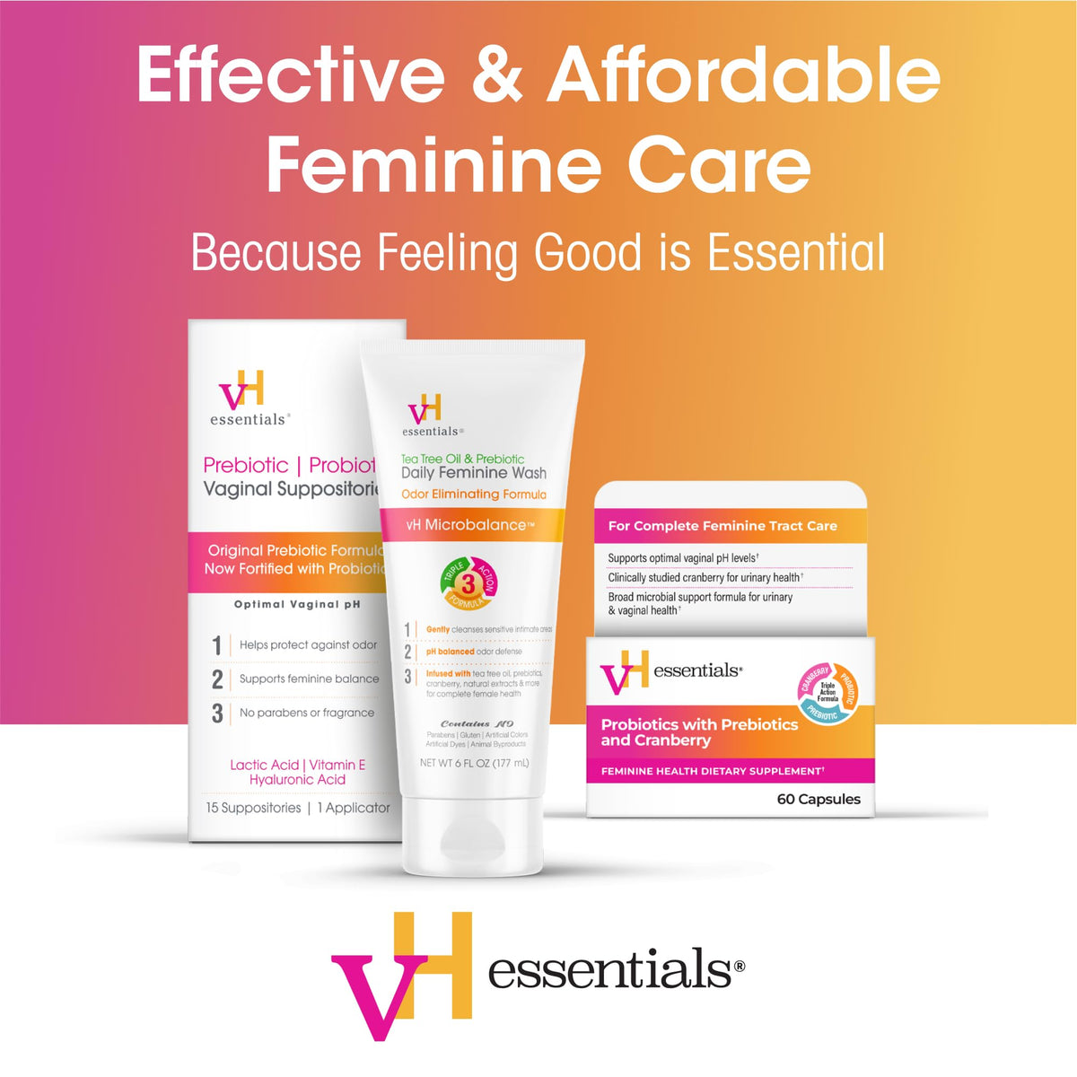 vH essentials Daily Feminine Wash, 10 fl oz
