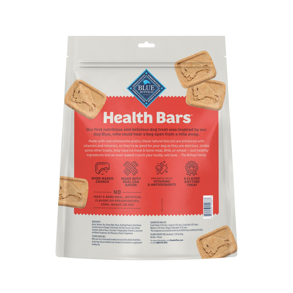 Blue Buffalo Health Bars Bacon Egg & Cheese Dog Biscuits, – 32 oz (805141)