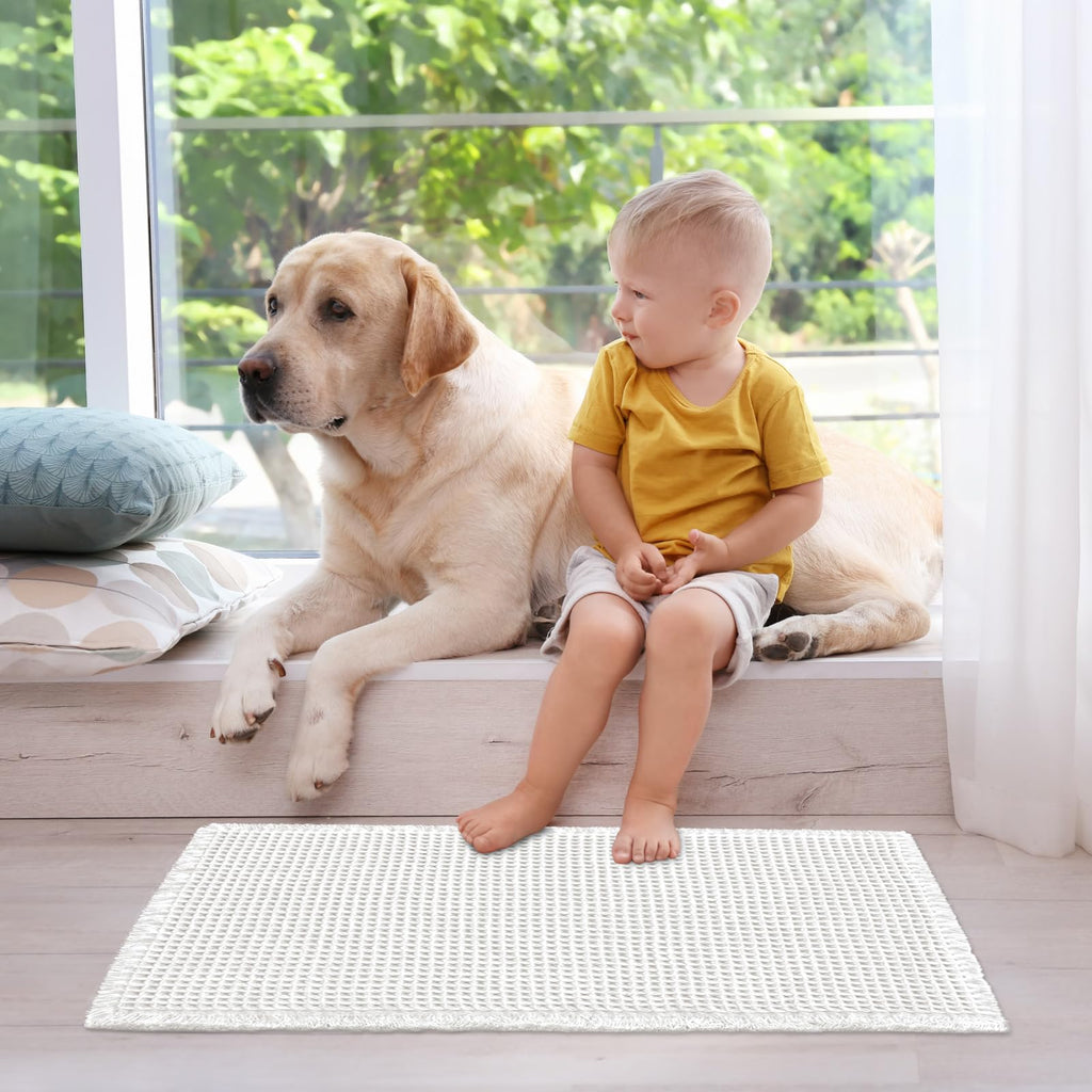 ZALL Waffle Bath Mat - White / 17 x 24 inches(Rectangular) view 5