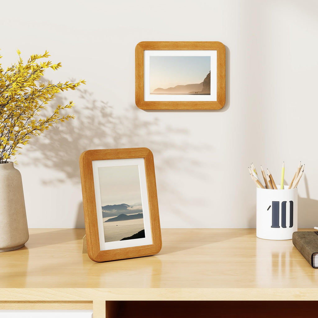 Fun Memories Wood Picture Frame - A.Teak / 5x7 view 6