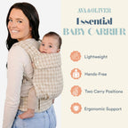Ergonomic Hip-Healthy Baby Carrier, Front and Back Carry, 7-35 lbs - Houndstooth view 1