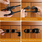 Upgrade 2 Packs Sliding Cabinet Locks - Black view 3