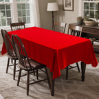 CXPSINC 54 Inch Plastic Table Cover Roll Disposable Tablecloth with Slide Cutter - Red / 3600" x 54" (Rectangular) view 5