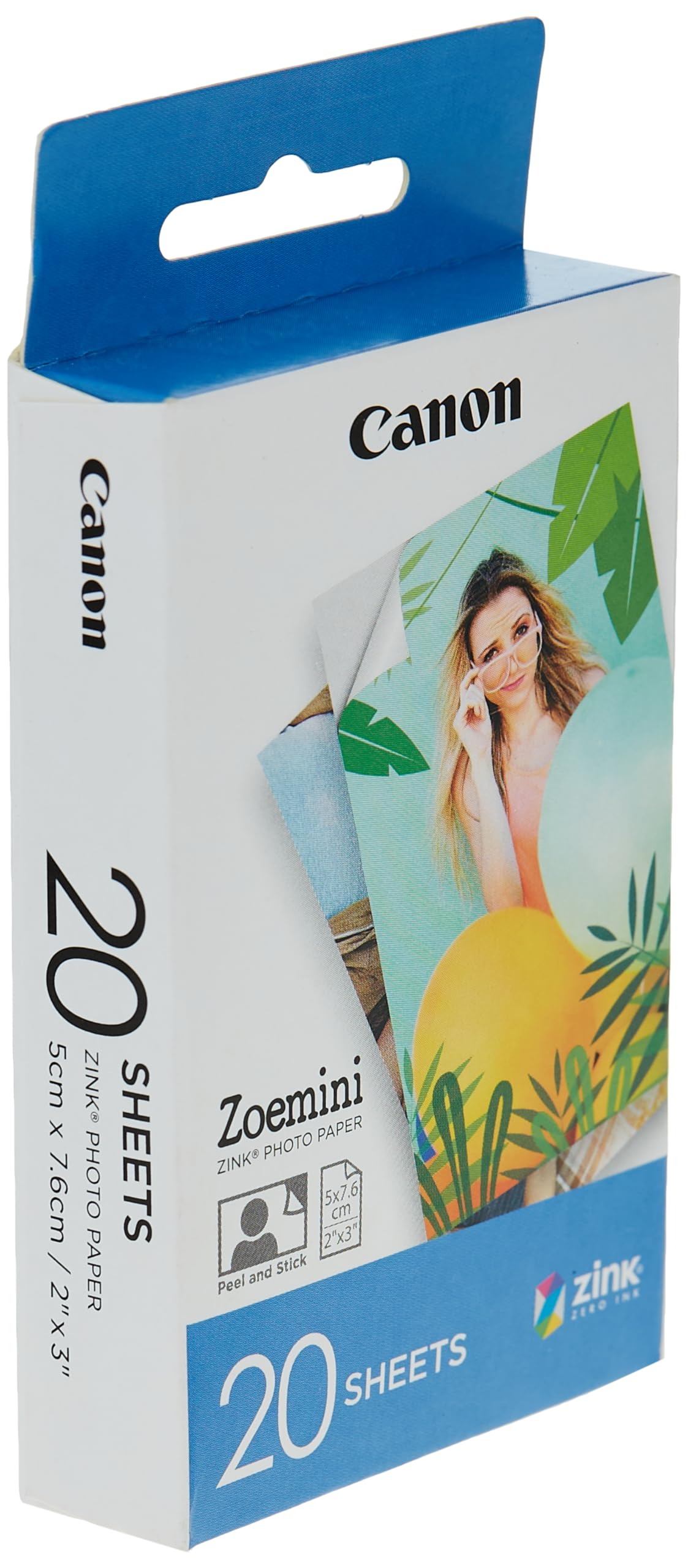 Canon Photo Paper, 2" x 3", 20 Sheets (3214C002[AA]) (Pack of 2)