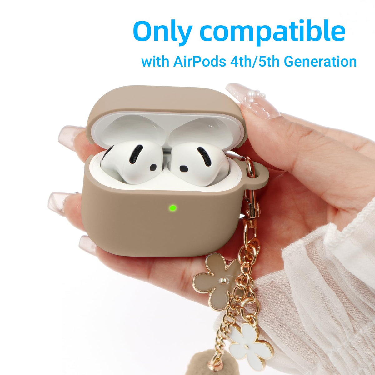 Compatible with AirPods 4 Case 2024, Premium Soft Silicone Protective Case Cover for (additional view 1)