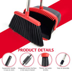XXFLOWER Broom and Dustpan - Black Red view 5