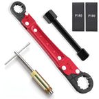 5Pcs Plumbing Tools Kit with Angle Stop Wrench & 1/2-Inch Compression Sleeve Puller