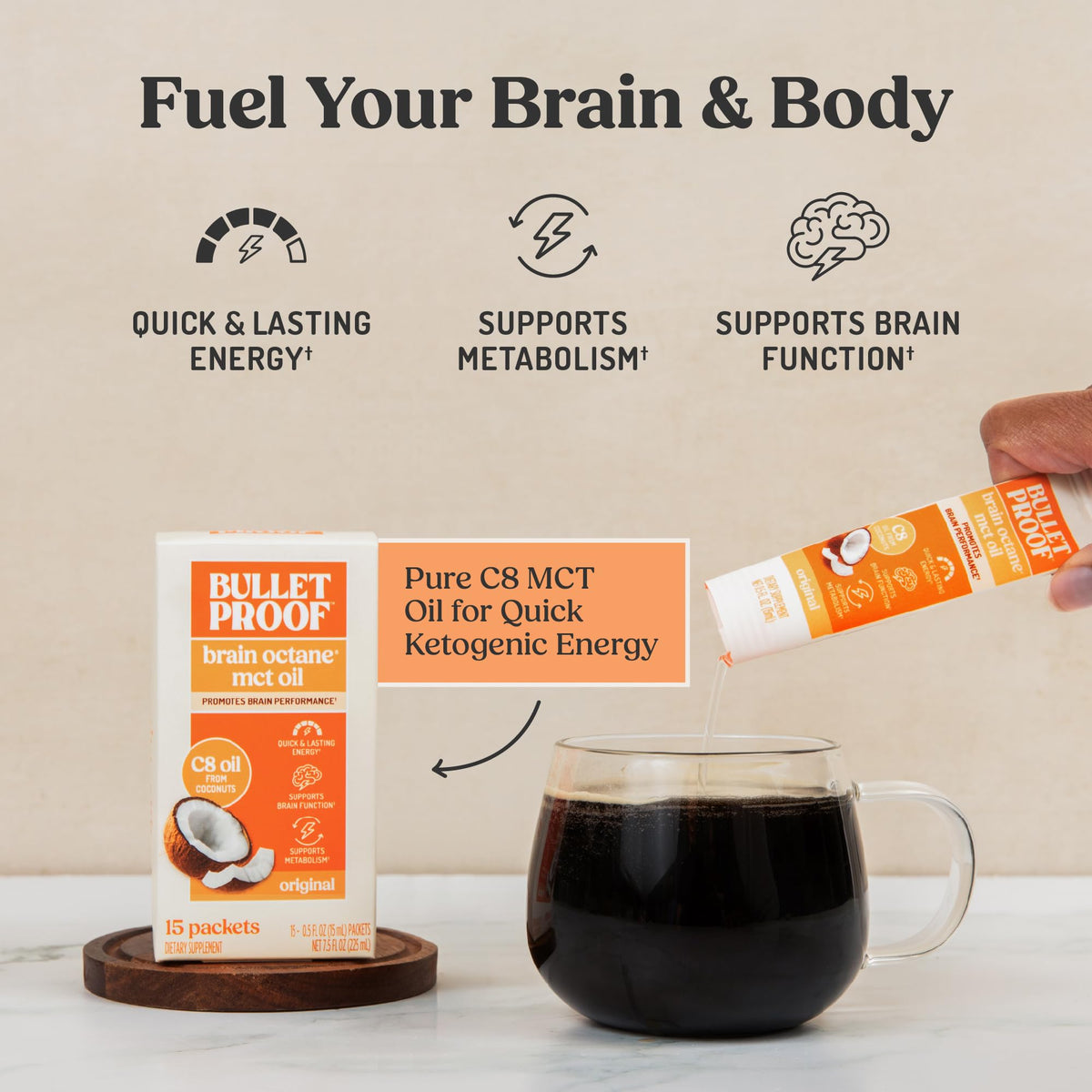 Bulletproof Brain Octane C8 MCT Oil