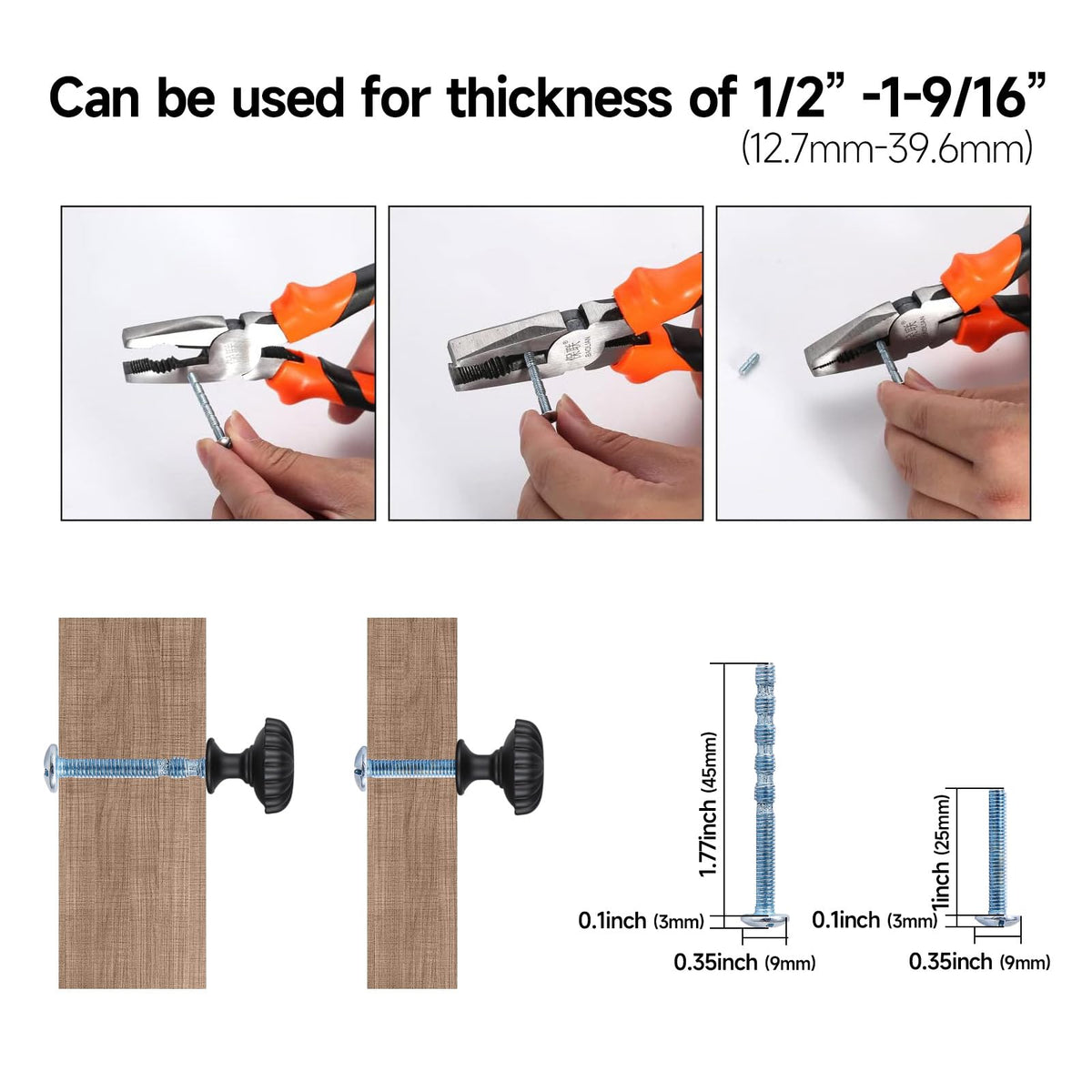 FAPUAL Solid Cabinet Knobs for Dressers - view 16