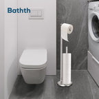 Toilet Paper Holder Stand, Toilet Paper Free Standing - Brushed Nickel view 5