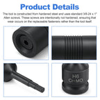 Door Frame Dimpling Tool Kit for Hardened Steel, Double-Sided Design (additional view 5)