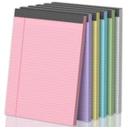 Glyanlee Legal Pads 8.5 x 11 Ruled Notepads, 50 Sheets/Pad - Multi-6colors / 6 Pack