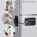 Fridge Locks with Code for Refrigerator - A-Black-2PACK view 1