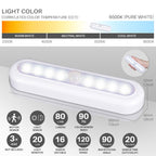 STAR-SPANGLED 7” Motion Sensor Lights Indoor AAA Battery, 3 Pack Cool – White (XGCL-22A)
