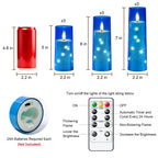 Raycare Flameless Candles with String Lights - 9pcs-Blue view 5