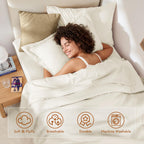 MUXHOMO 7 Pieces Comforter - 02 - Ivory / Twin XL(68"x88") view 1