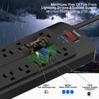 Teiobar Extension Cord Power Strip - view 5