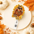 Halloween Badge Reel, Cute Spooky Gifts for Teacher Nurse - Turkey view 6