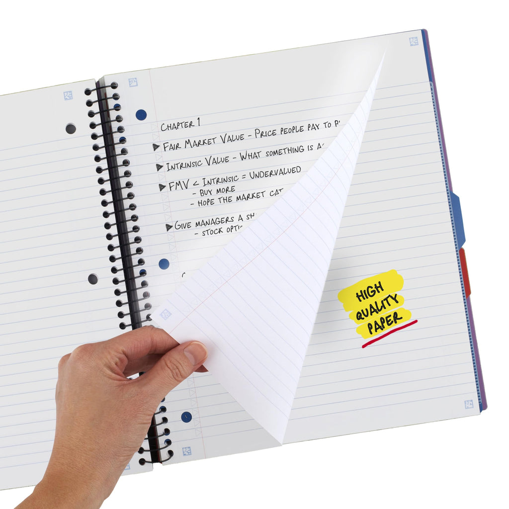 Five Star Advance Spiral Notebook + Study App, 3 Subject, College Ruled Paper, 8-1/2" x (additional view 3)