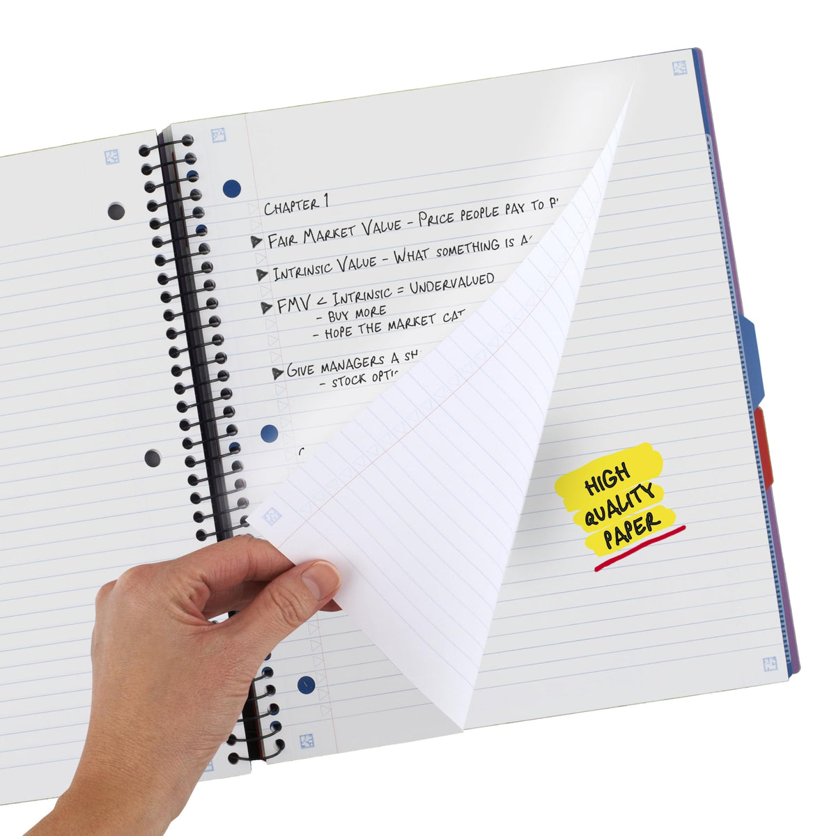 Five Star Advance Spiral Notebook + Study App, 3 Subject, College Ruled Paper, 8-1/2" x (additional view 3)
