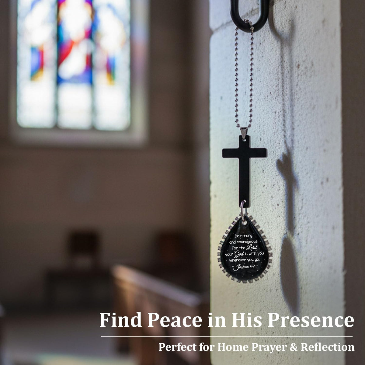 Cross for Car Mirror Hanging Christian Gifts for Men