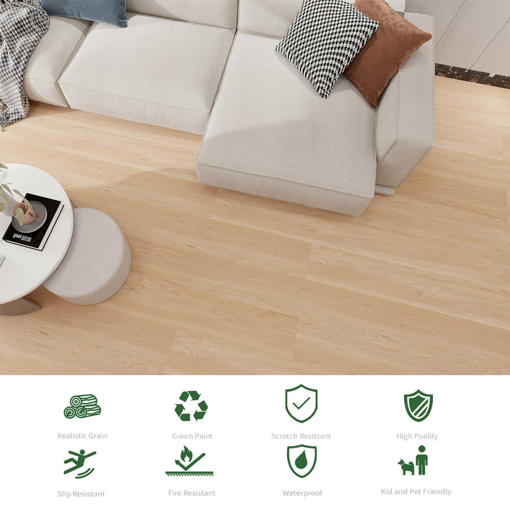 SPC Click Lock Luxury Vinyl Flooring Plank | 342 Sq.Ft | Thick 5 mm | Wood Floating LVP Floor Tile| 100% Waterproof |Scratch Resistant |Rigid Core|Use for Indoor/Commercia(16 Boxes/Pallet)