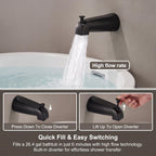 FROPO Shower Tub Faucet - Matte Black view 4