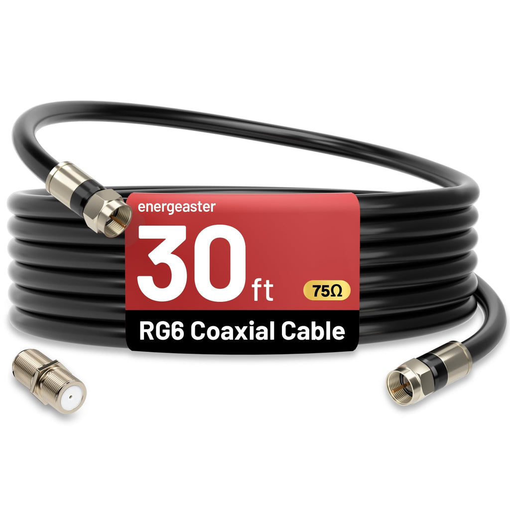 energeaster Coaxial Cable -Total - Black / 30FT