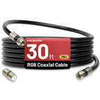 energeaster Coaxial Cable -Total - Black / 30FT