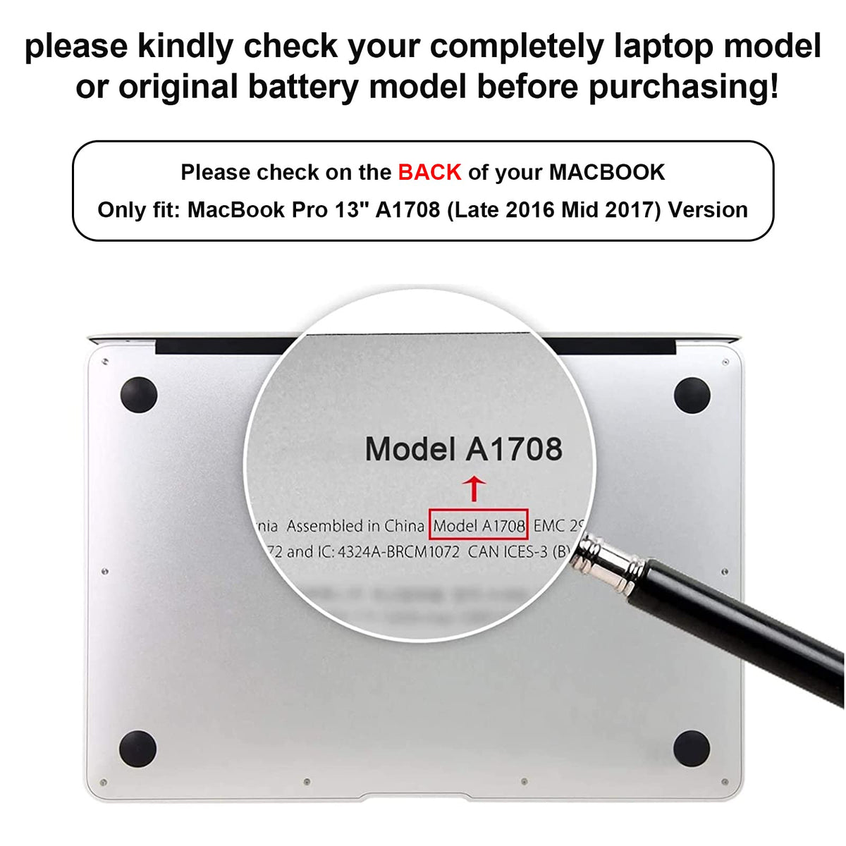 Fancy Buying Battery A1713 A2171 for MacBook Pro 13 Inch A2159 (2019) A2289 (2020) A2338 (additional view 5)